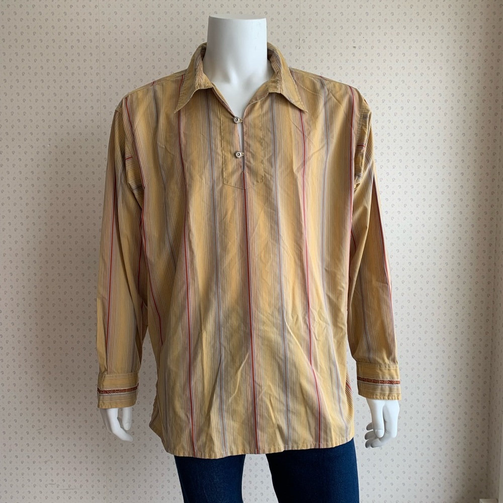 Vintage Patagonia Rhythm Popover Tunic Top Stripe Cotton Men’s sz XL PW3
